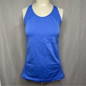 Fabletics Sync Seamless Racerback Blue Tank Size M